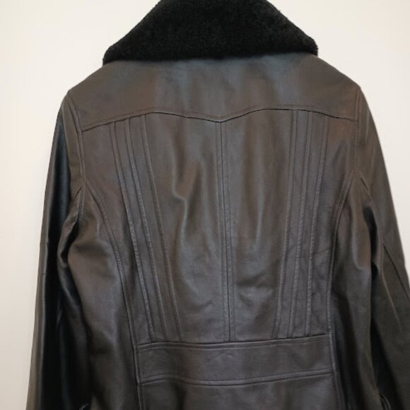 Ralph Lauren women's lamb genuine leather motorcycle jacket size L - Picture 3 of 11